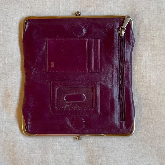 Hobo "Lauren" Clutch Wallet in Eggplant - Picture 2 of 8